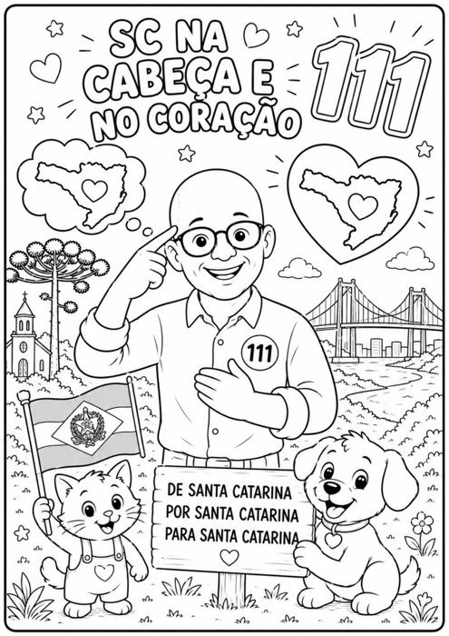 Ilustração 1 — desenho do Amin para colorir