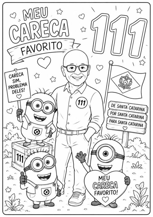 Ilustração 13 — desenho do Amin para colorir