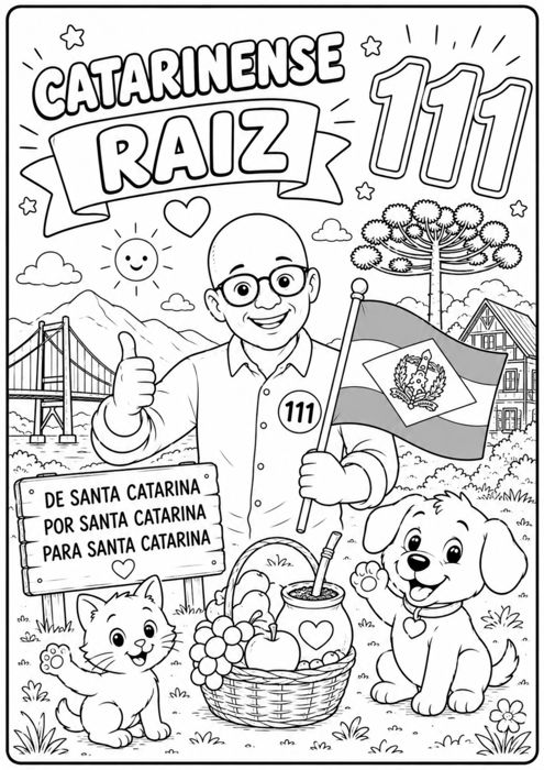 Ilustração 2 — desenho do Amin para colorir
