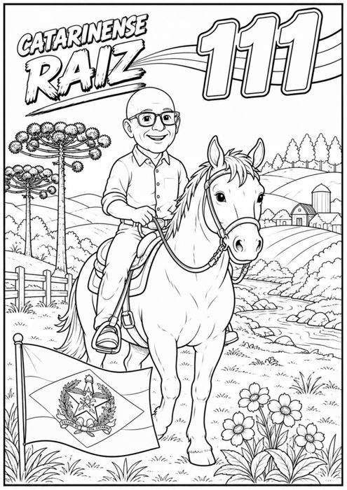 Ilustração 7 — desenho do Amin para colorir