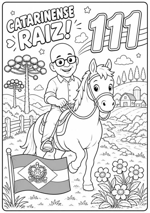 Ilustração 5 — desenho do Amin para colorir